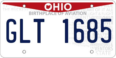 OH license plate GLT1685