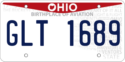OH license plate GLT1689