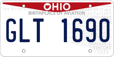 OH license plate GLT1690