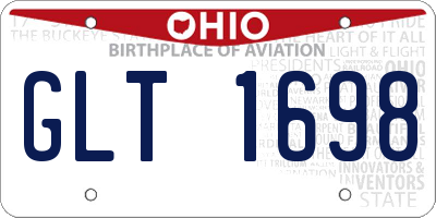 OH license plate GLT1698