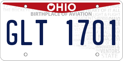 OH license plate GLT1701