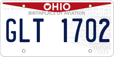 OH license plate GLT1702