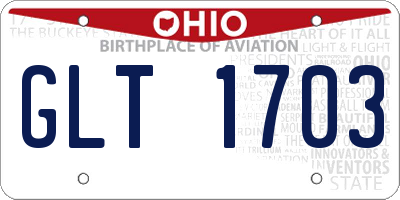 OH license plate GLT1703