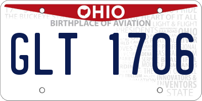 OH license plate GLT1706