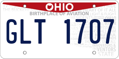 OH license plate GLT1707