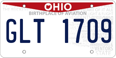 OH license plate GLT1709