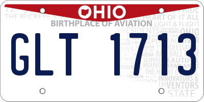 OH license plate GLT1713
