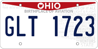 OH license plate GLT1723