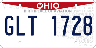 OH license plate GLT1728