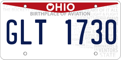 OH license plate GLT1730