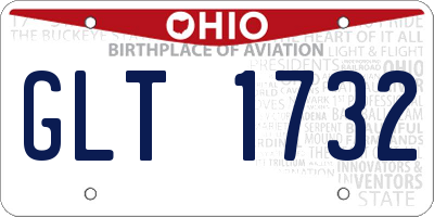 OH license plate GLT1732