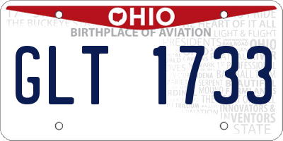 OH license plate GLT1733