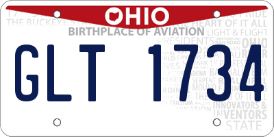 OH license plate GLT1734