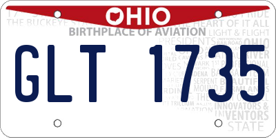 OH license plate GLT1735