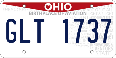OH license plate GLT1737