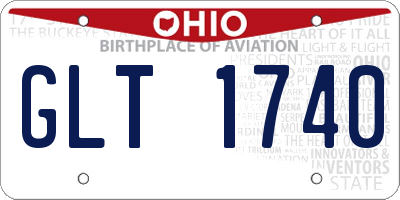 OH license plate GLT1740