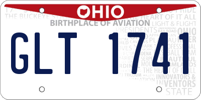 OH license plate GLT1741