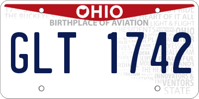 OH license plate GLT1742