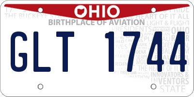 OH license plate GLT1744
