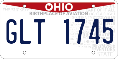 OH license plate GLT1745