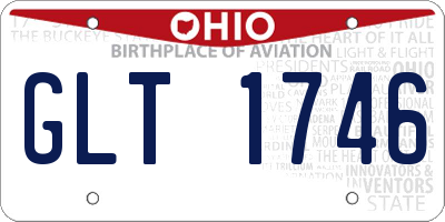 OH license plate GLT1746