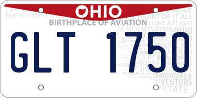 OH license plate GLT1750