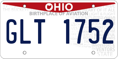 OH license plate GLT1752