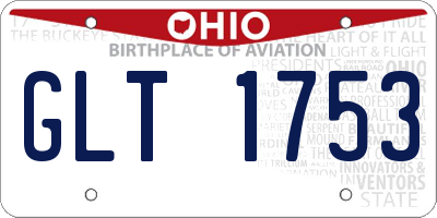 OH license plate GLT1753