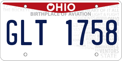 OH license plate GLT1758