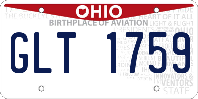 OH license plate GLT1759