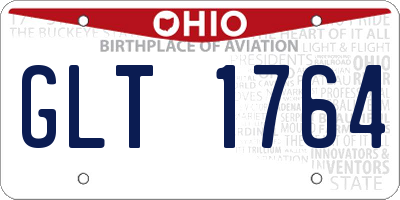 OH license plate GLT1764
