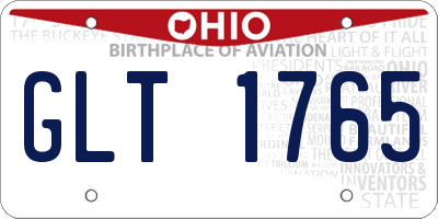 OH license plate GLT1765