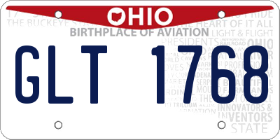 OH license plate GLT1768