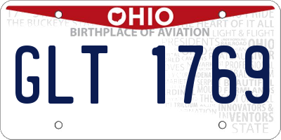 OH license plate GLT1769