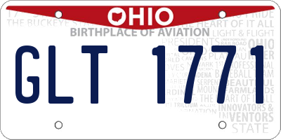 OH license plate GLT1771