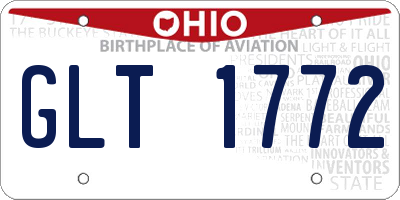 OH license plate GLT1772