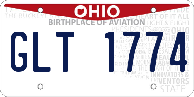 OH license plate GLT1774