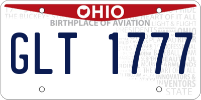 OH license plate GLT1777