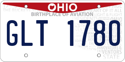 OH license plate GLT1780