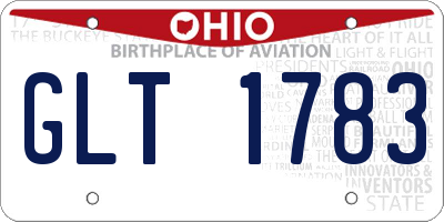OH license plate GLT1783