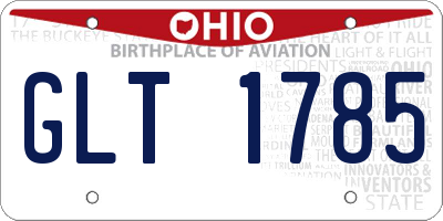 OH license plate GLT1785