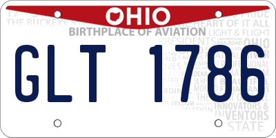 OH license plate GLT1786