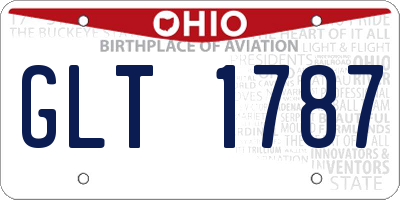 OH license plate GLT1787