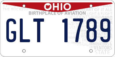 OH license plate GLT1789