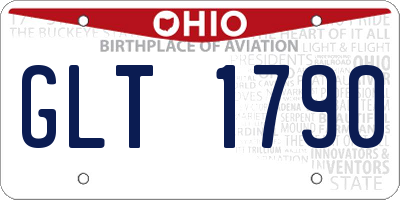 OH license plate GLT1790