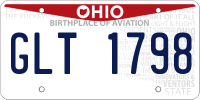 OH license plate GLT1798