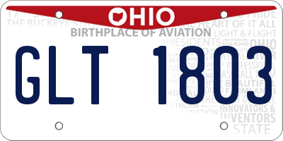 OH license plate GLT1803