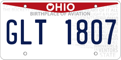 OH license plate GLT1807