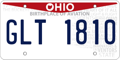 OH license plate GLT1810