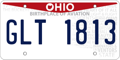 OH license plate GLT1813